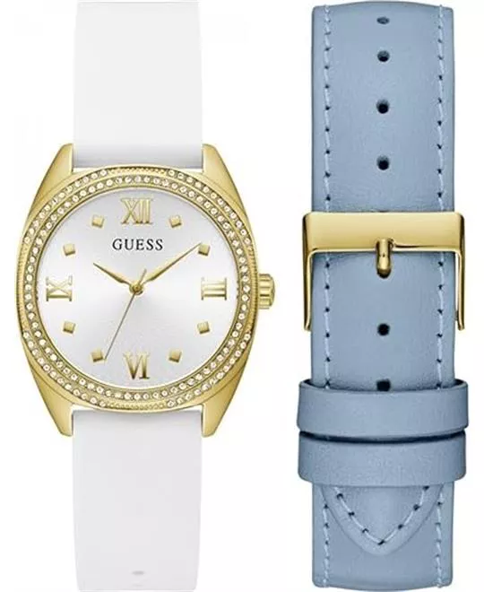 Guess Gold-Tone And White Watch 34mm