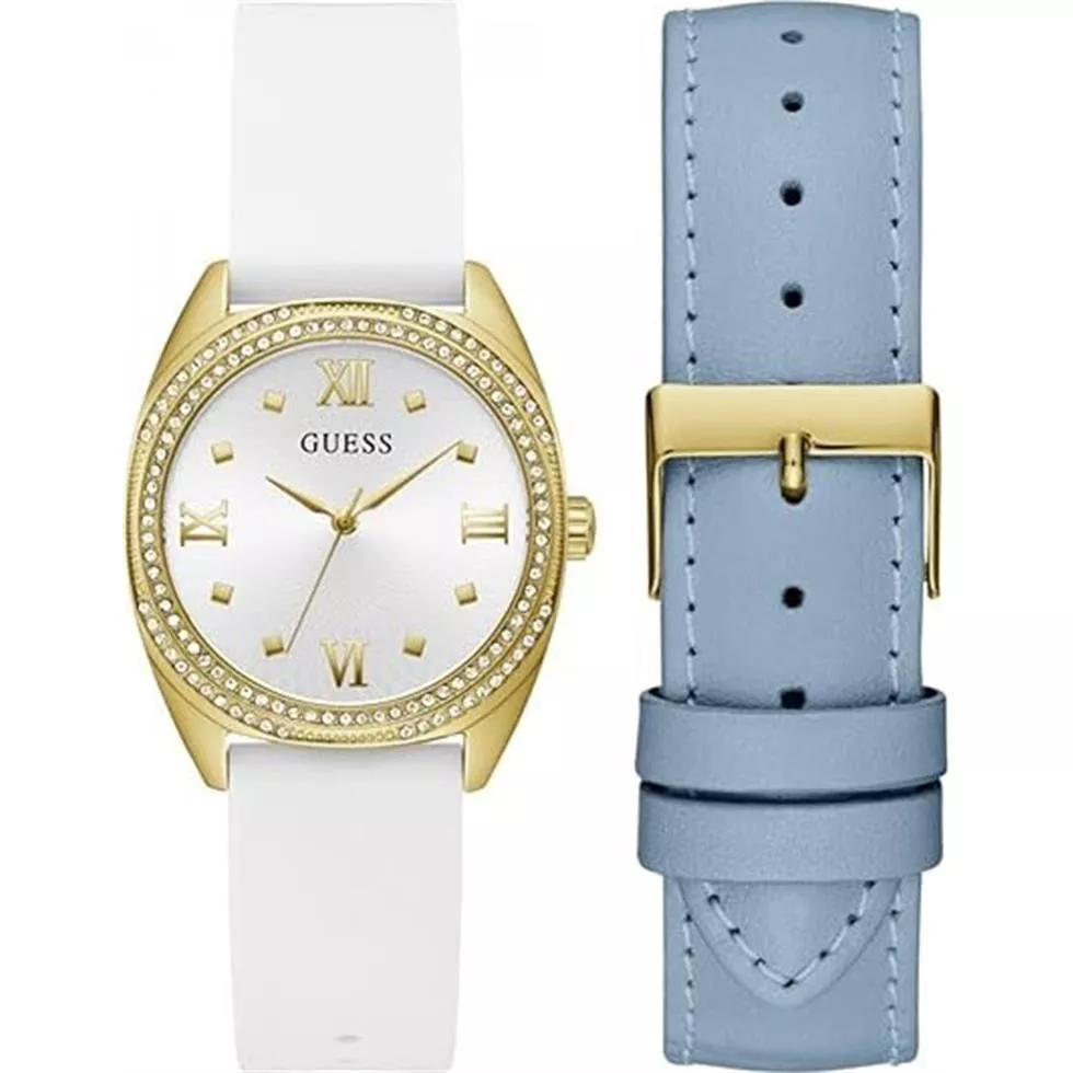 Guess Gold-Tone And White Watch 34mm