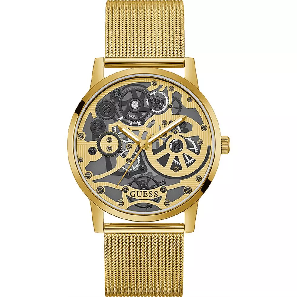Guess Skeleton Gold Tone Watch 42mm
