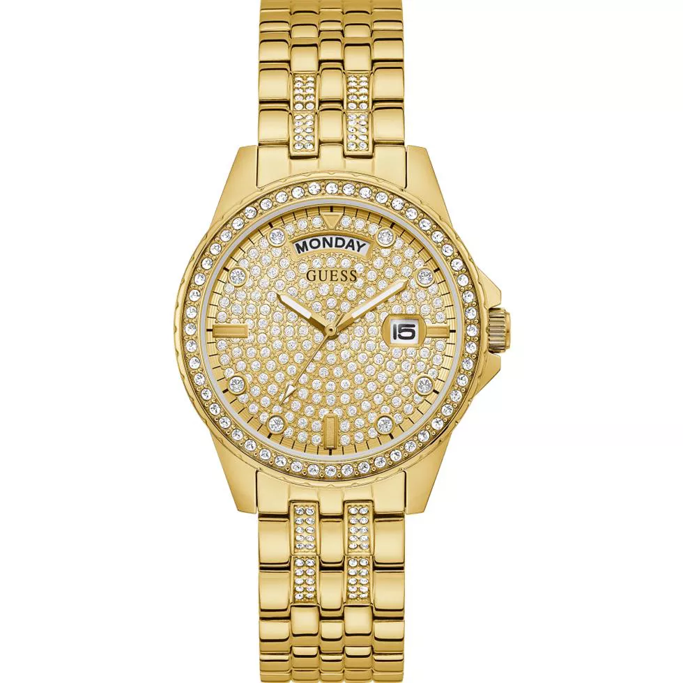 Guess Comet Gold Tone Watch 38mm