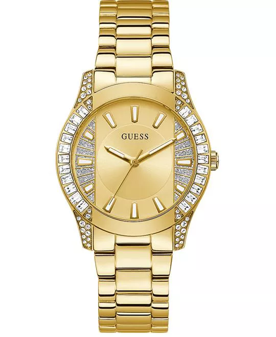 Guess Gold Tone Case Gold Tone Stainless Steel Watch 39mm