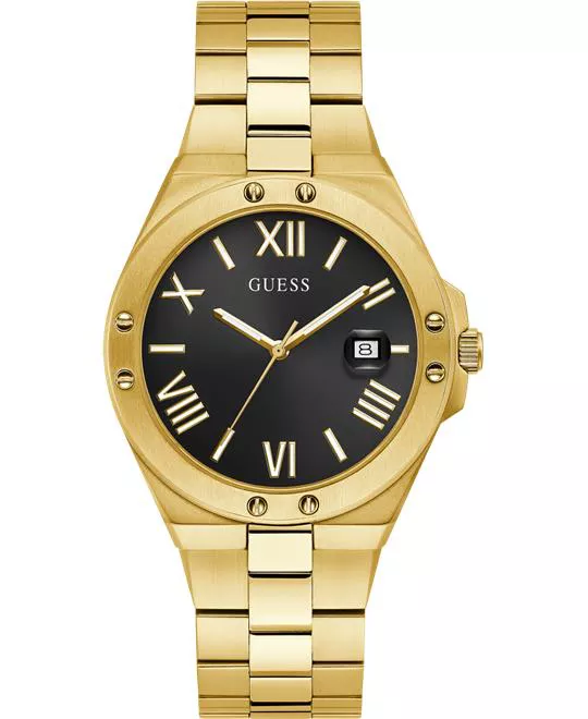 Guess Gold Tone Case Gold Tone Stainless Steel Watch 41mm
