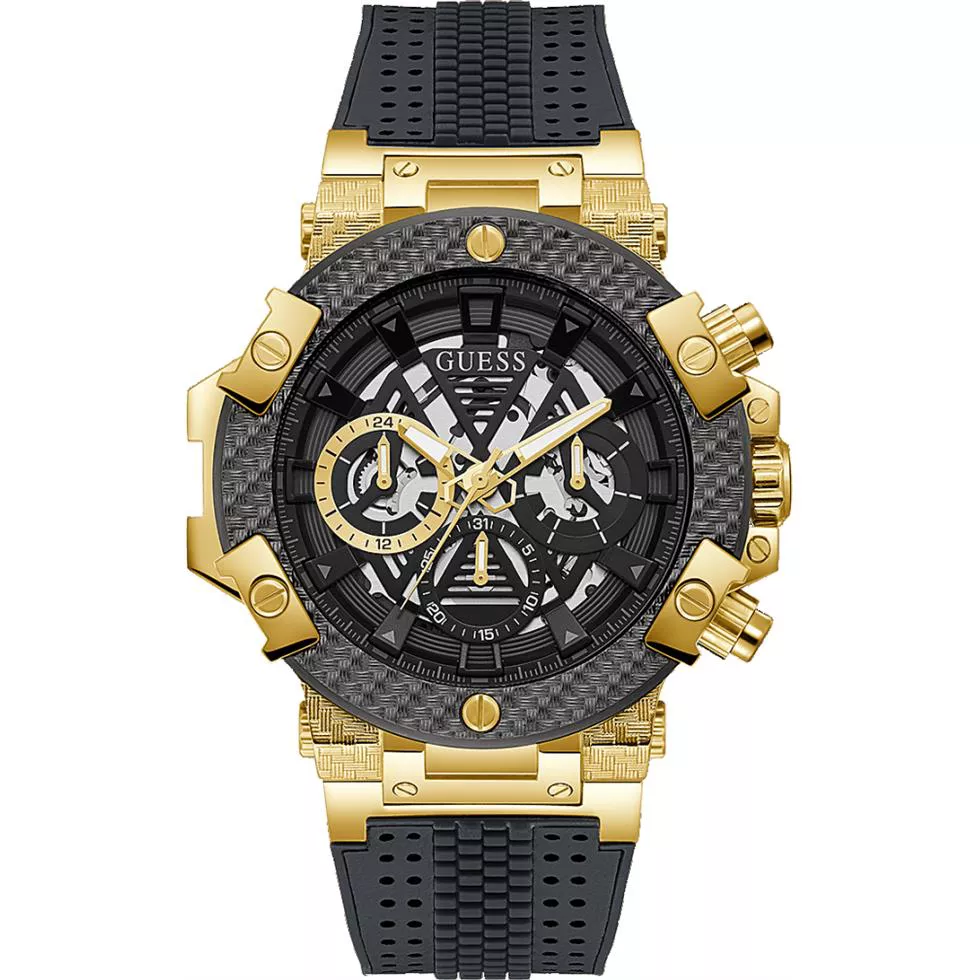 Guess Carbon Gold Tone Watch 46mm