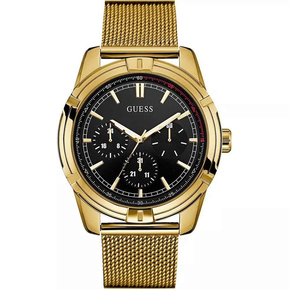 GUESS Gold-Tone Mesh Bracelet Watch 46mm 