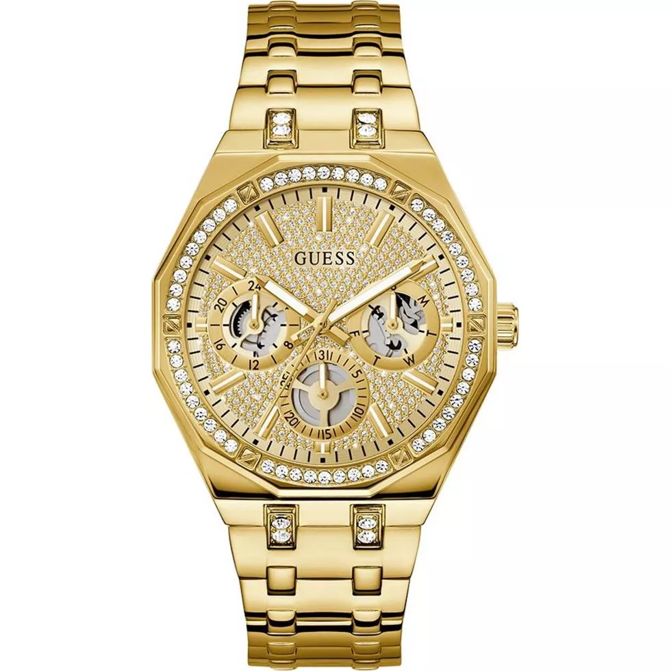 Guess Gold Tone Multi-function Watch 43mm
