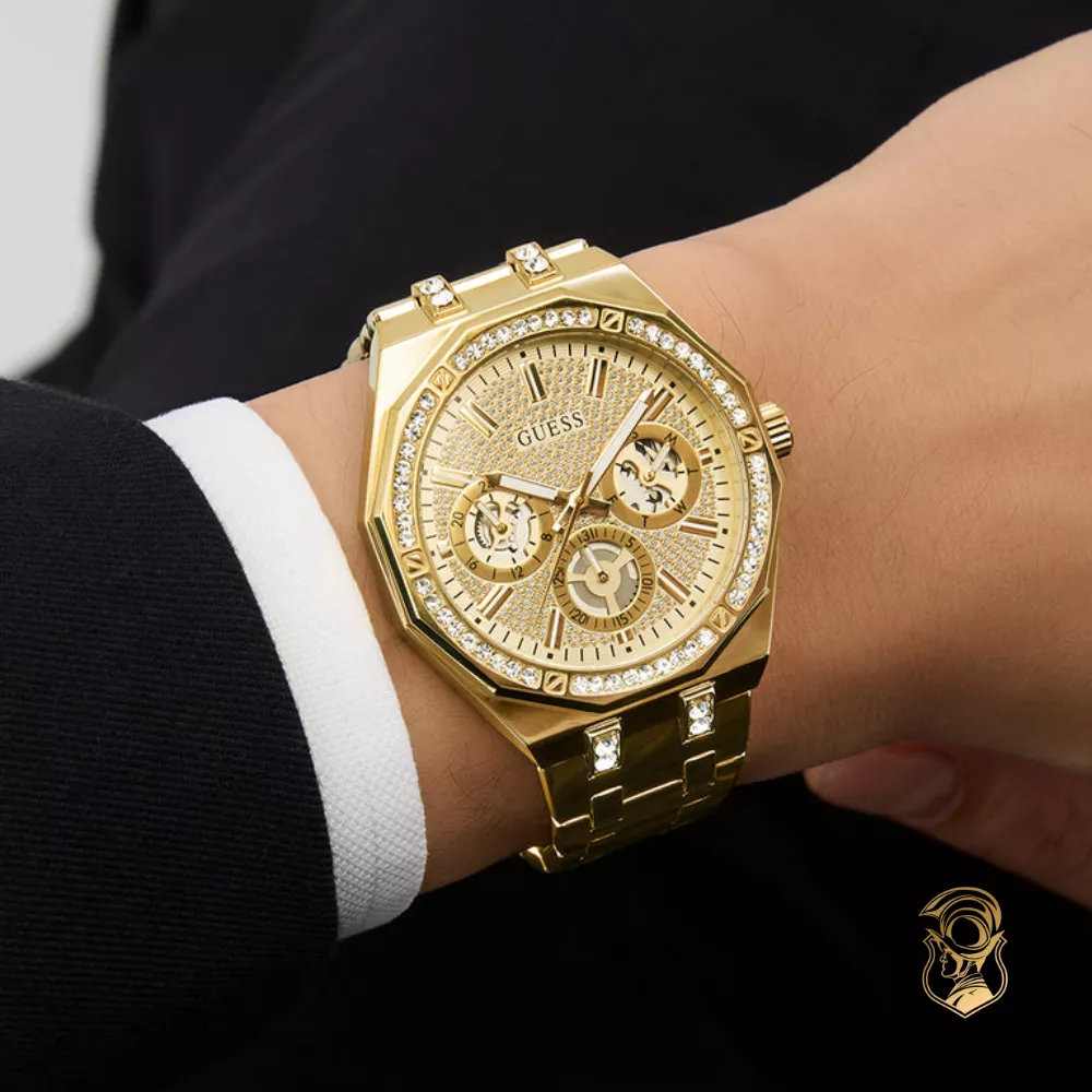 Guess Gold Tone Multi-function Watch 43mm