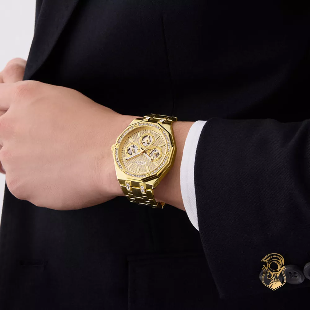 Guess Gold Tone Multi-function Watch 43mm