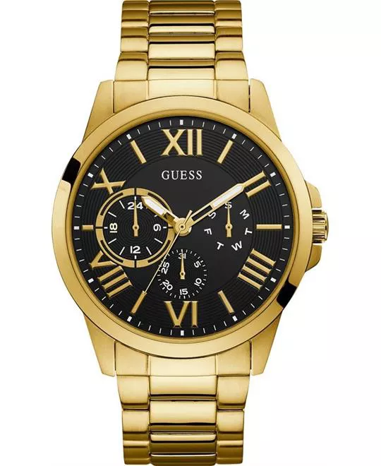 Guess Gold-Tone Multifunction Watch 46mm