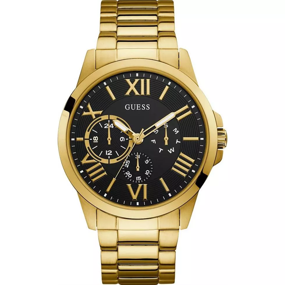 Guess Gold-Tone Multifunction Watch 46mm