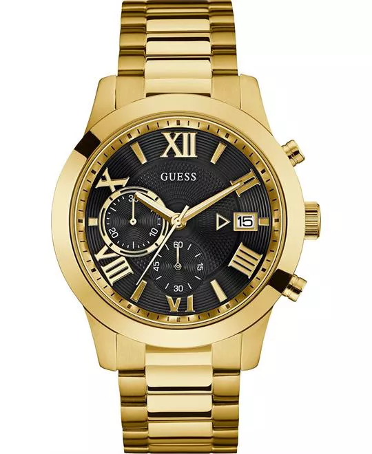 Guess Gold-Tone Stainless Steel Bracelet Watch 45mm