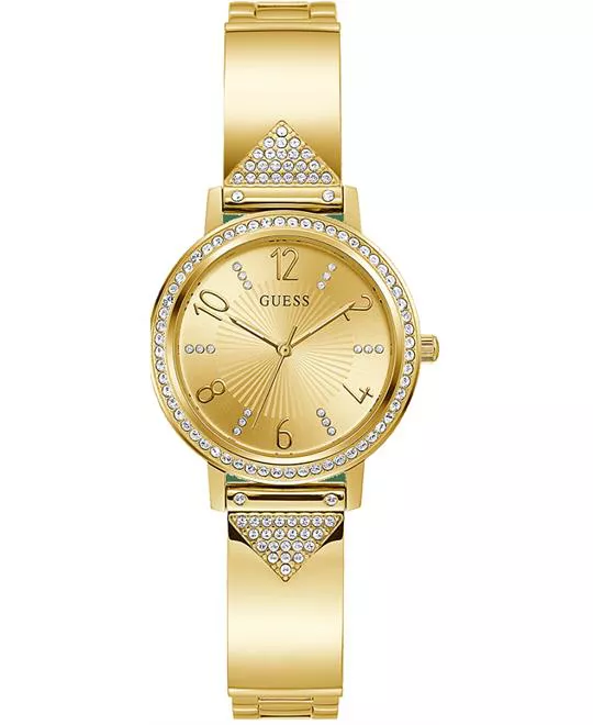 Guess Tri Luxe Gold Tone Watch 32mm