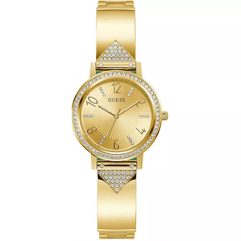 Guess Tri Luxe Gold Tone Watch 32mm