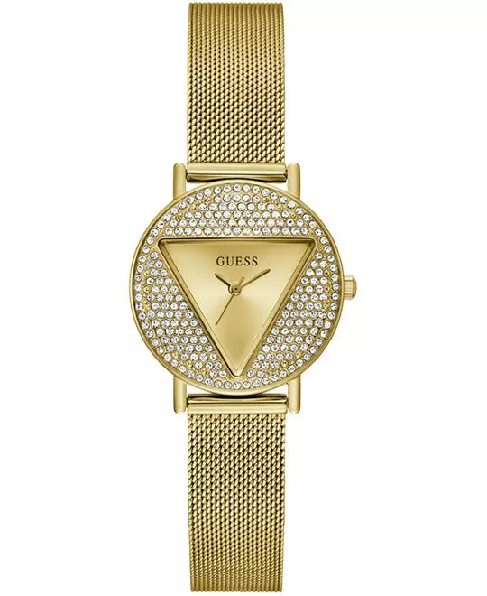 Guess Iconic Gold-Tone Mesh Watch 30mm