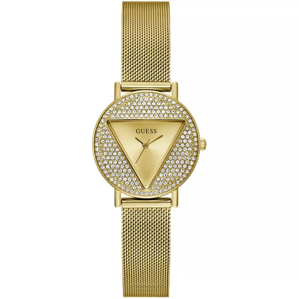 Guess Iconic Gold-Tone Mesh Watch 30mm