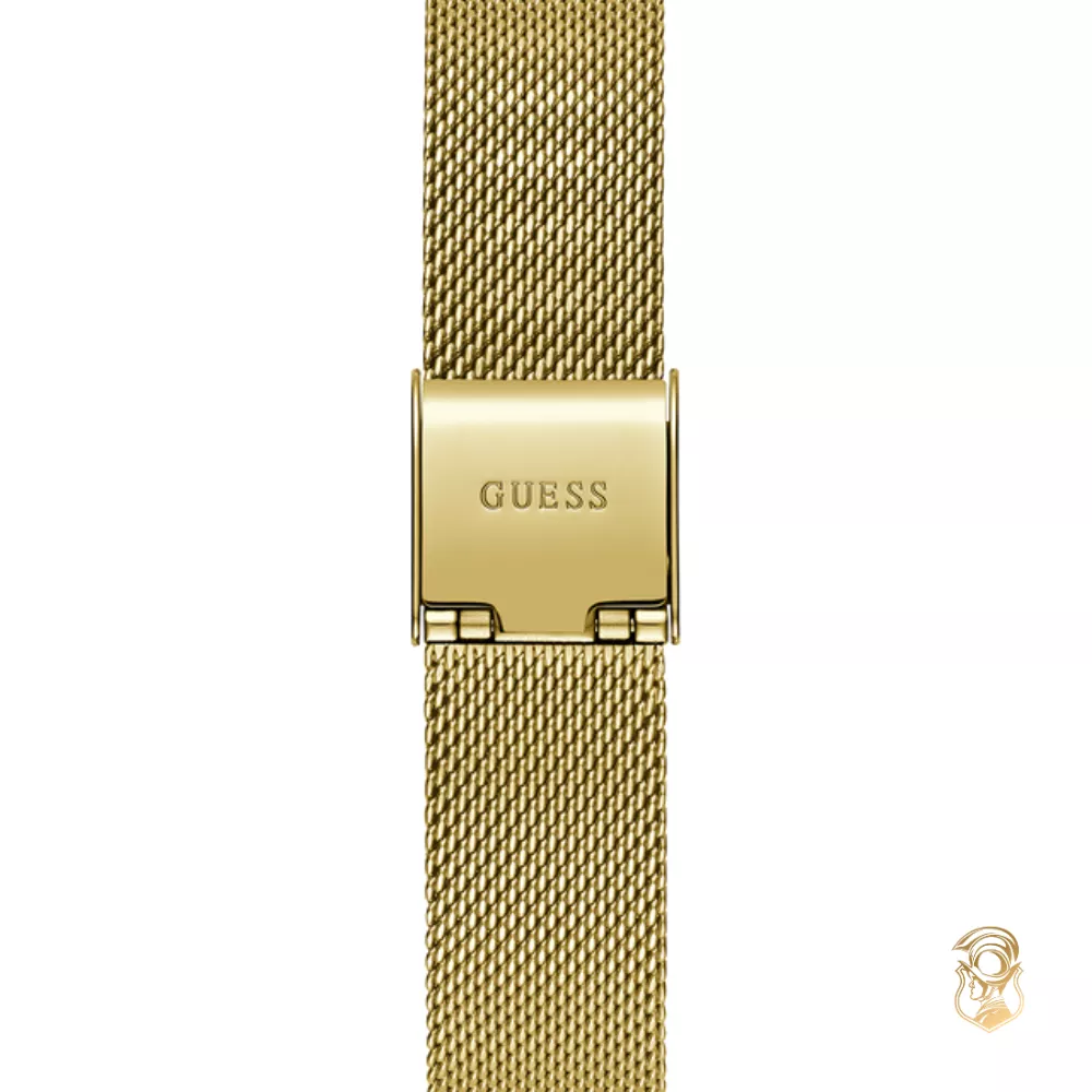 Guess Iconic Gold-Tone Mesh Watch 30mm