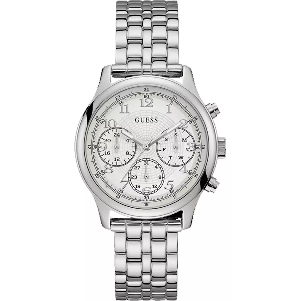 GUESS Iconic Silver Tone Bracelet Watch 40mm
