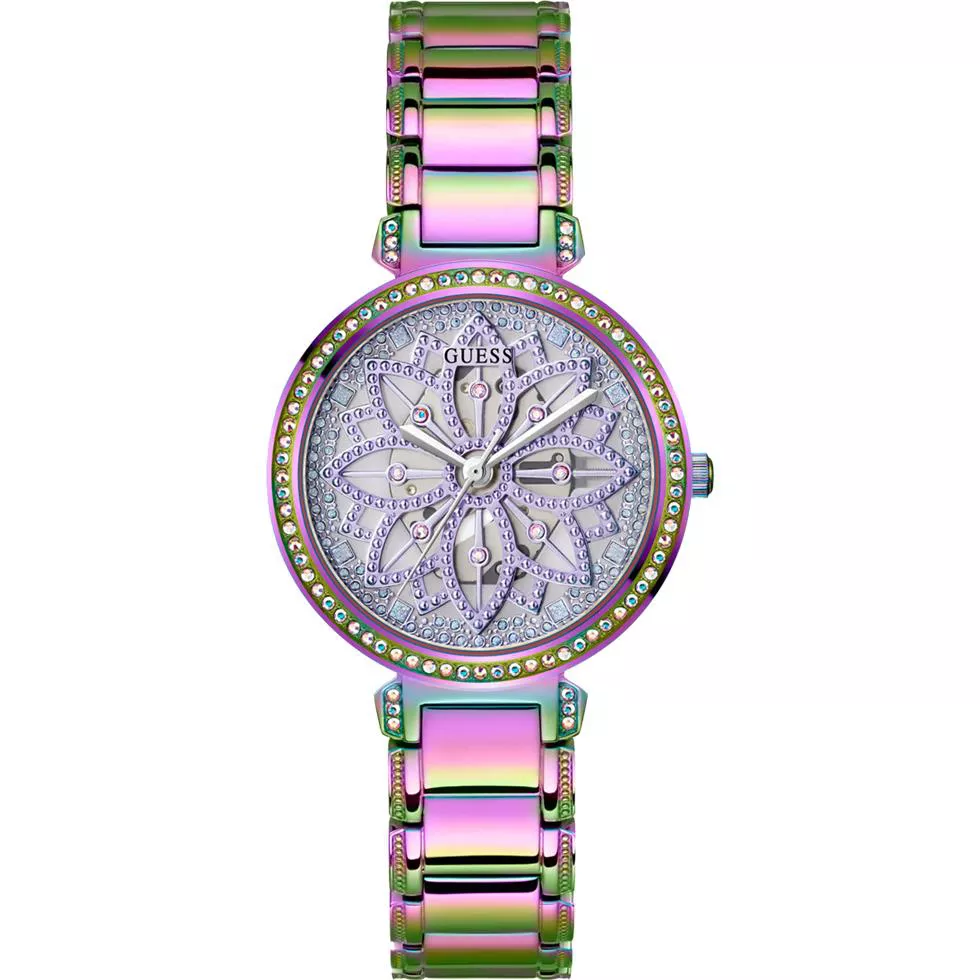 Guess Floral Iridescent Tone Watch 36mm