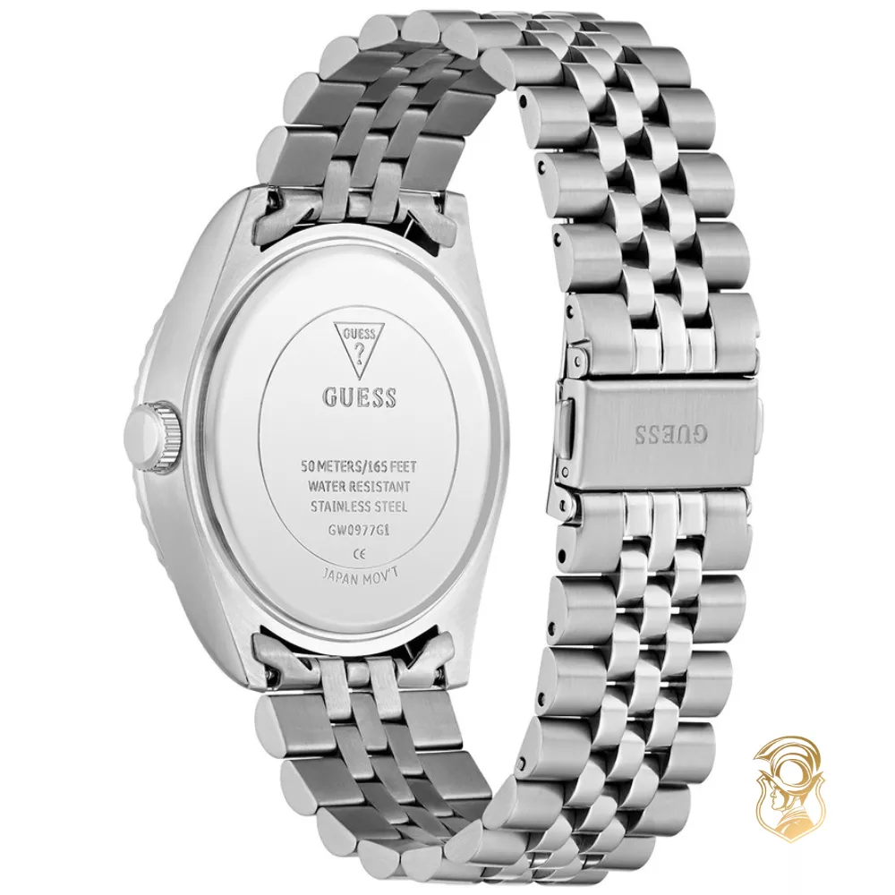 Guess Jaden Silver Tone Multi-function Date Watch 42mm