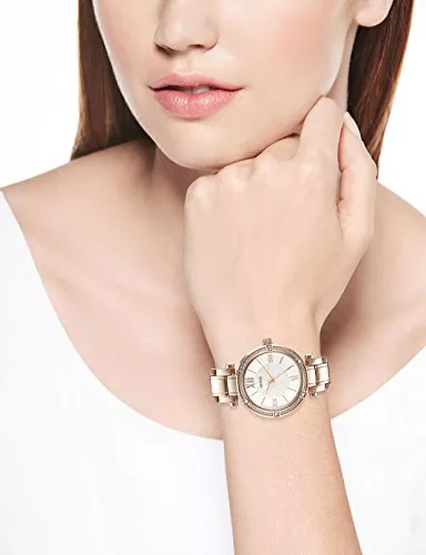 GUESS Jewelry-Inspired Rose Gold Watch 29.5mm