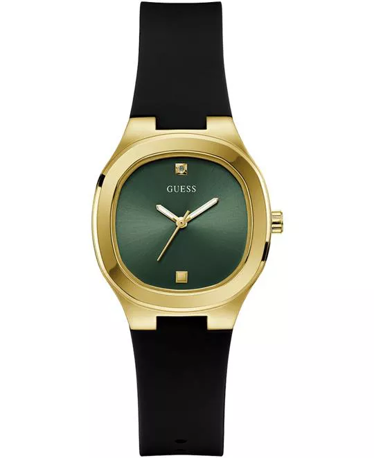 Guess Ladies Black Gold Tone Analog Watch 32mm