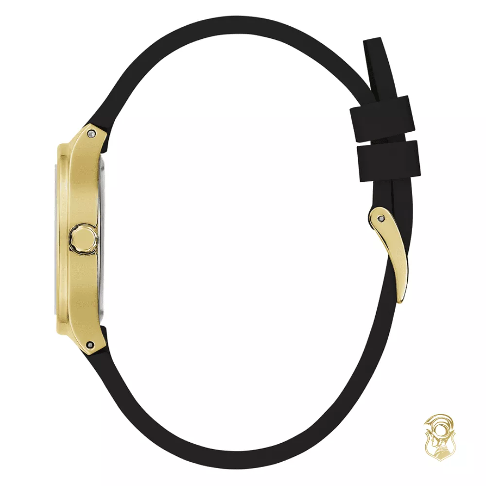 Guess Ladies Black Gold Tone Analog Watch 32mm