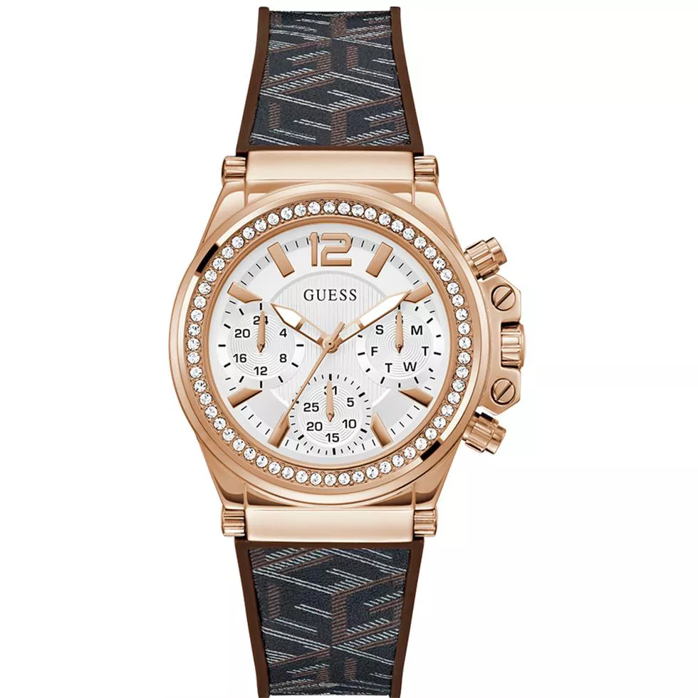 Guess  G Cube Brown Tone Watch 38mm