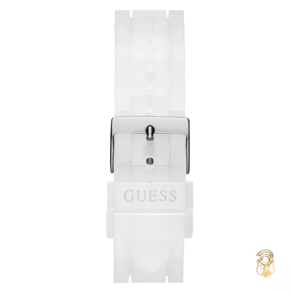 Guess Ladies Clear Silver Tone Multi-function Watch 37mm
