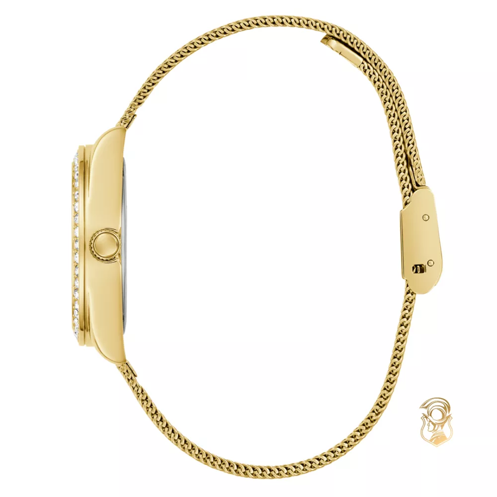 Guess Ladies Day Of The Dead Gold Tone Watch 30mm