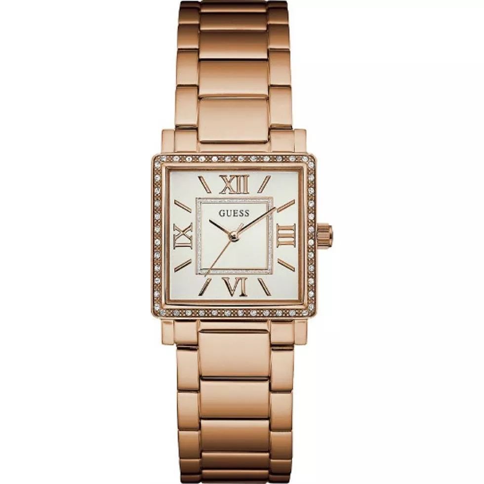 GUESS Ladies Dress Rose Gold-Tone Watch 28mm