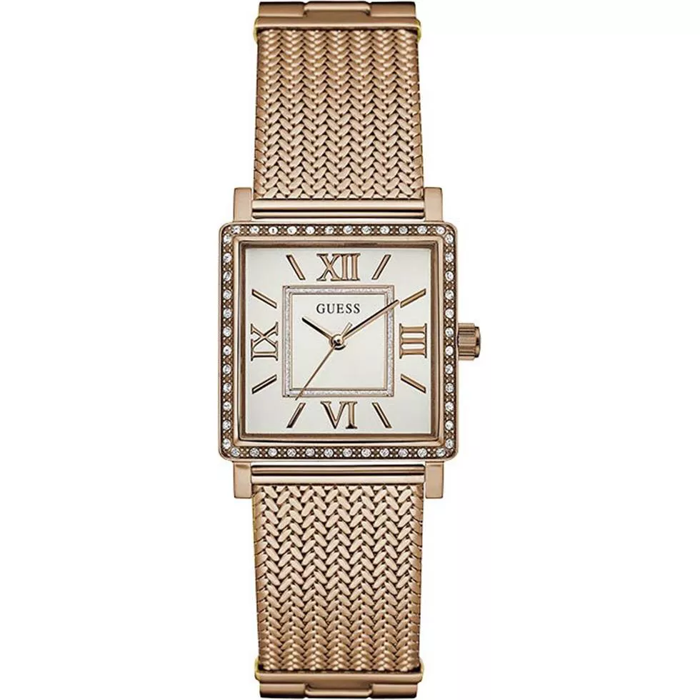 GUESS Ladies Dress Rose Gold-Tone Watch 28mm