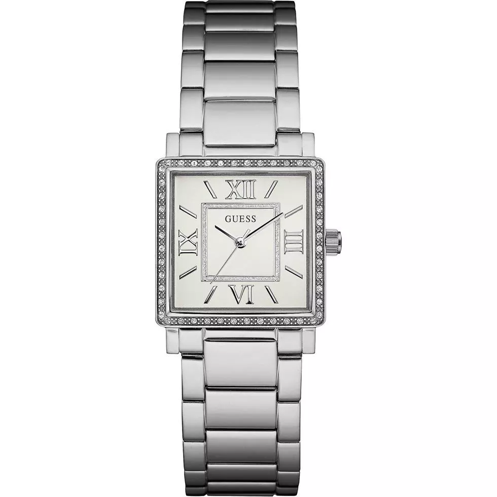 GUESS Ladies Dress Silver-Tone Watch 28mm 