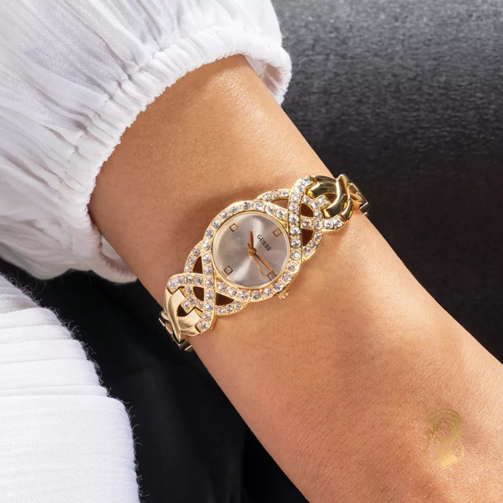 Guess Ladies Gold Tone Analog Watch 23mm