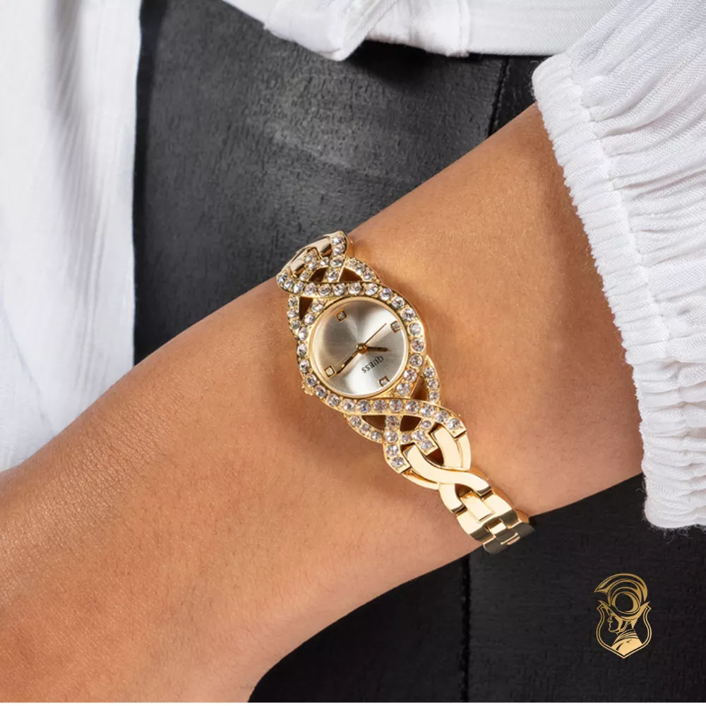 Guess Ladies Gold Tone Analog Watch 23mm