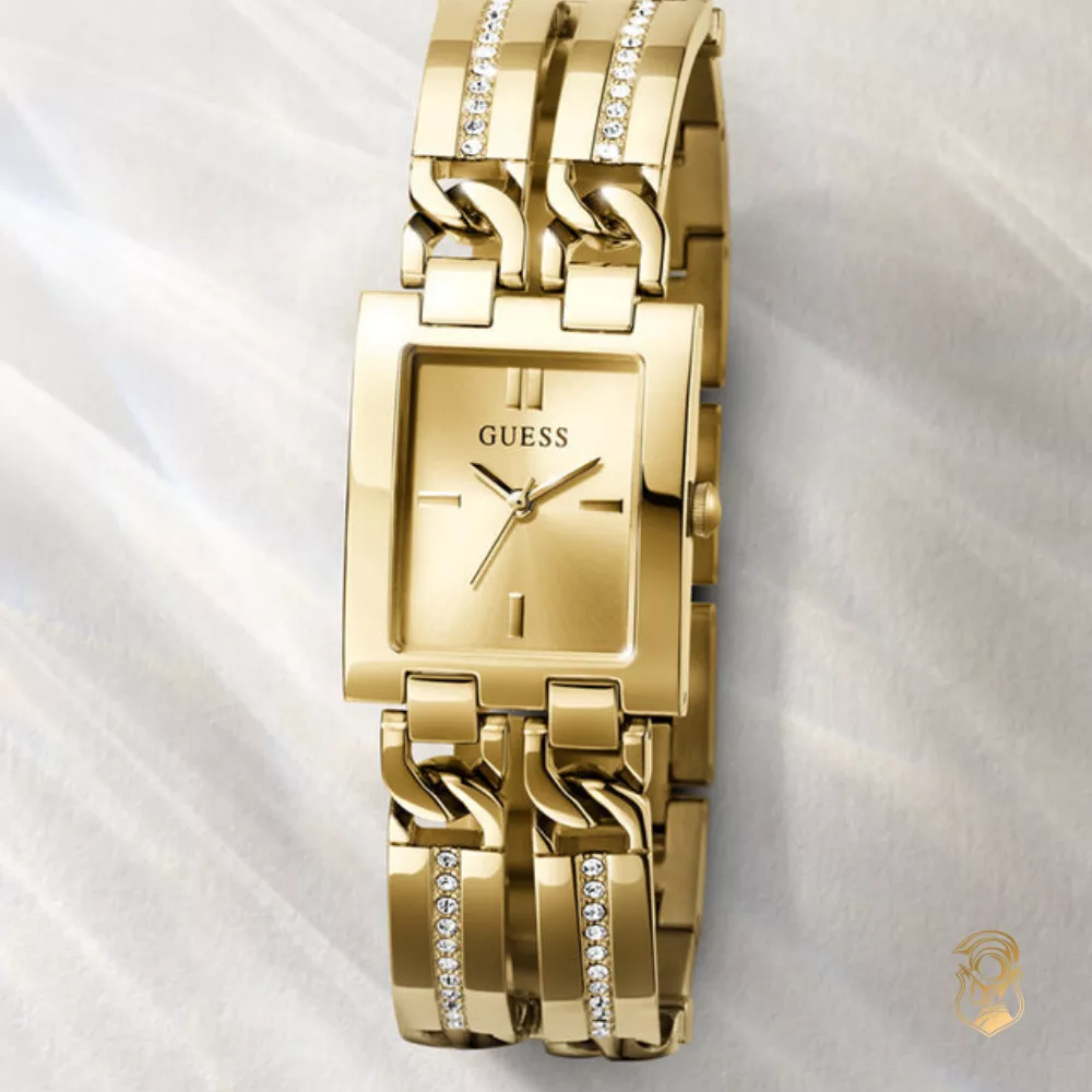 Guess Ladies Gold Tone Analog Watch 24mm