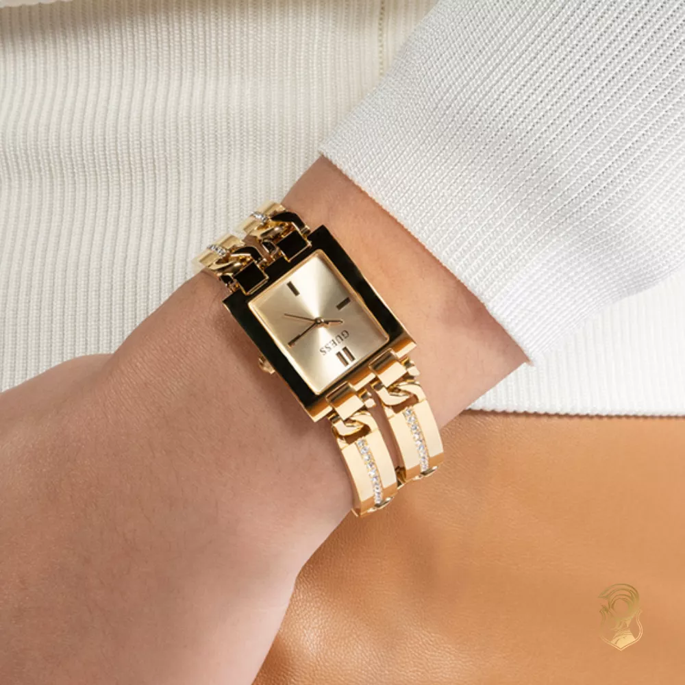 Guess Ladies Gold Tone Analog Watch 24mm
