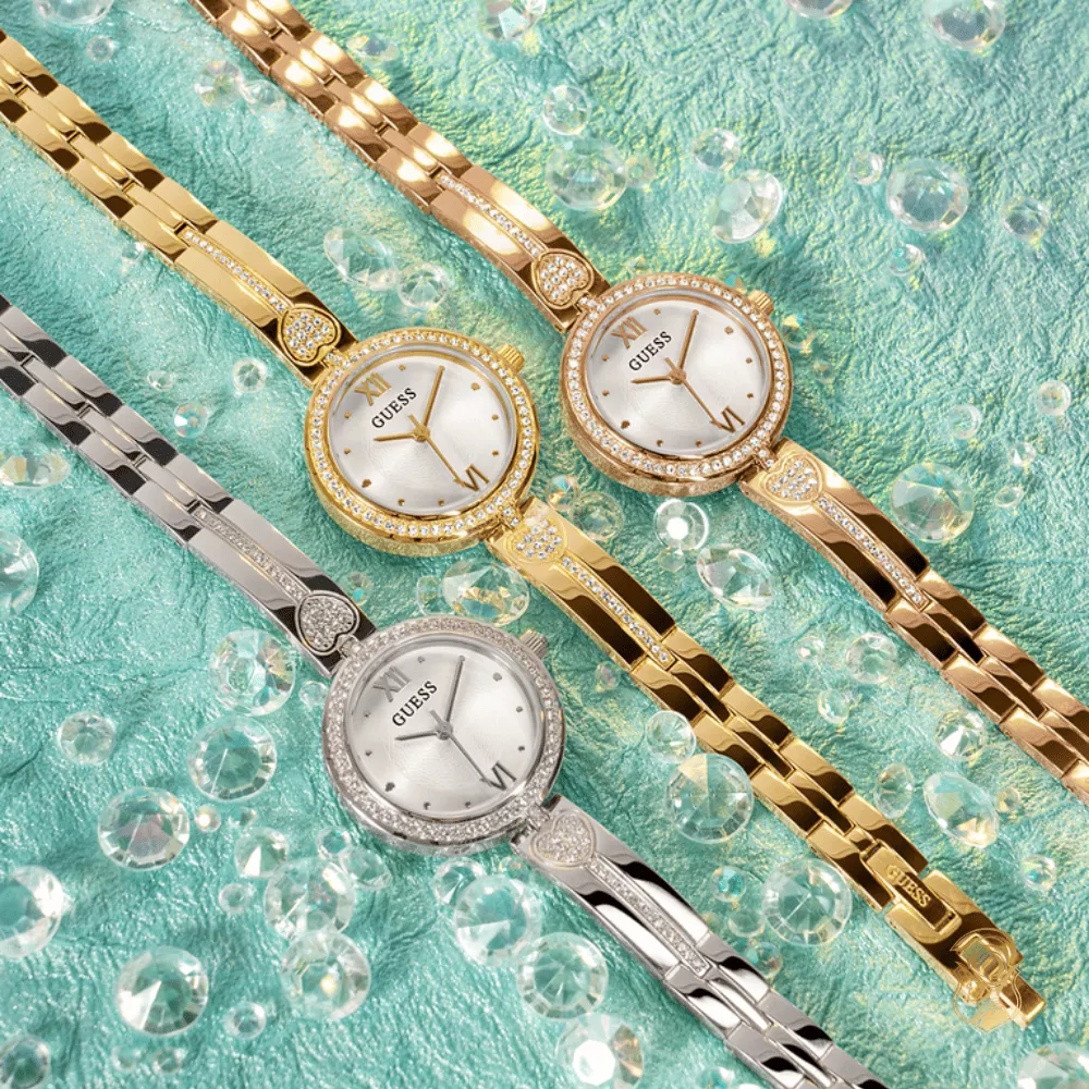 Guess Ladies Gold Tone Analog Watch 27mm