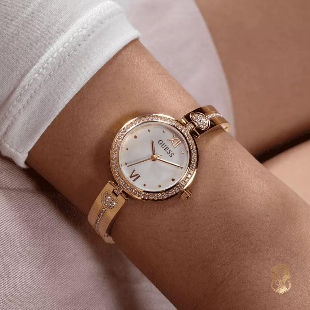 Guess Ladies Gold Tone Analog Watch 27mm