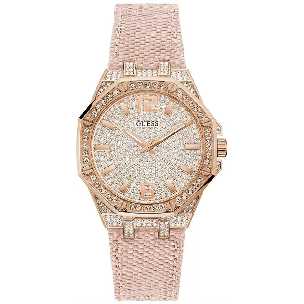 Guess Insignia Pink Tone Watch 38mm