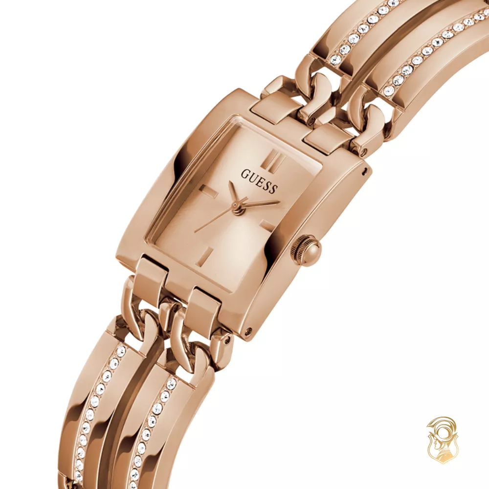 Guess Ladies Rose Gold Tone Analog Watch 24mm