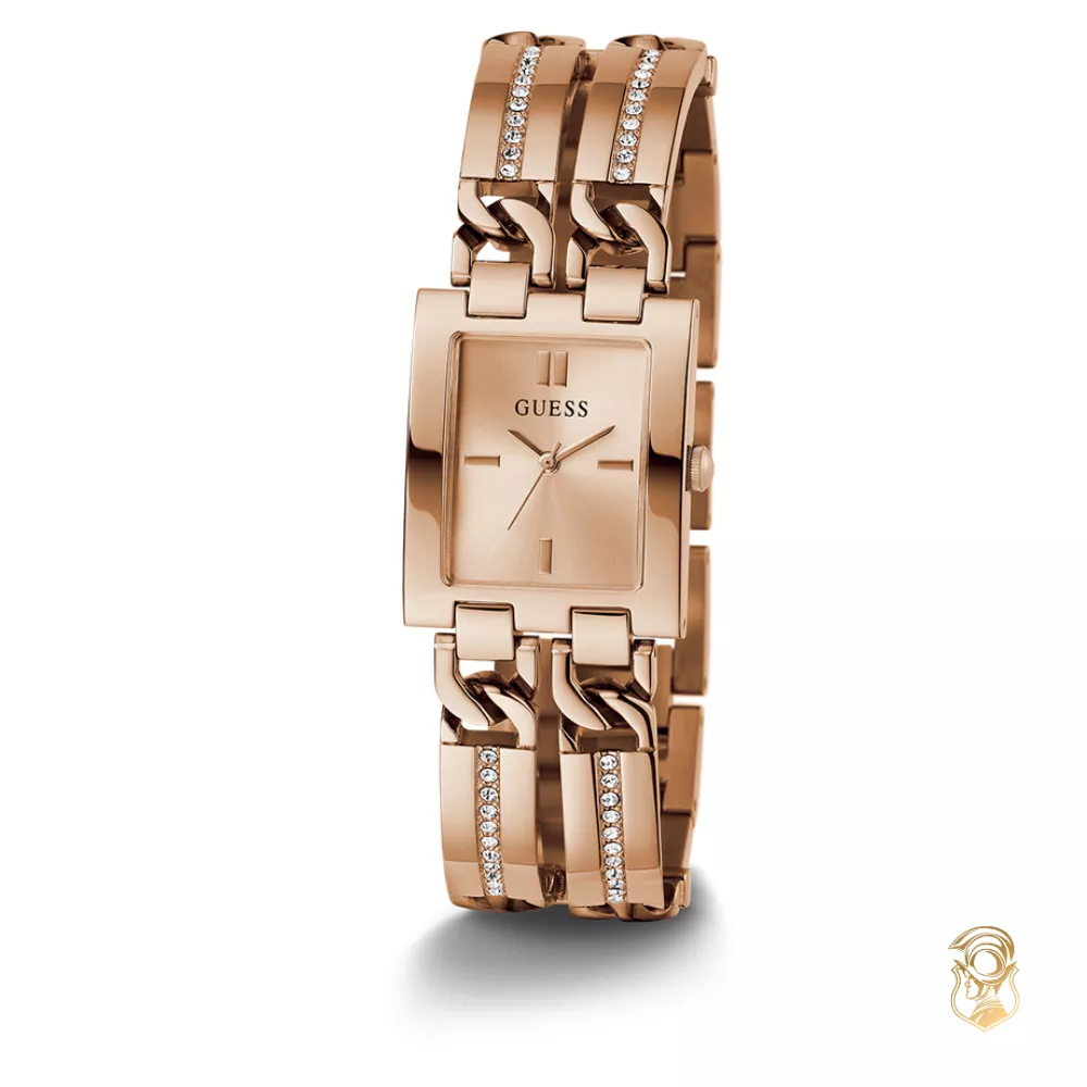 Guess Ladies Rose Gold Tone Analog Watch 24mm