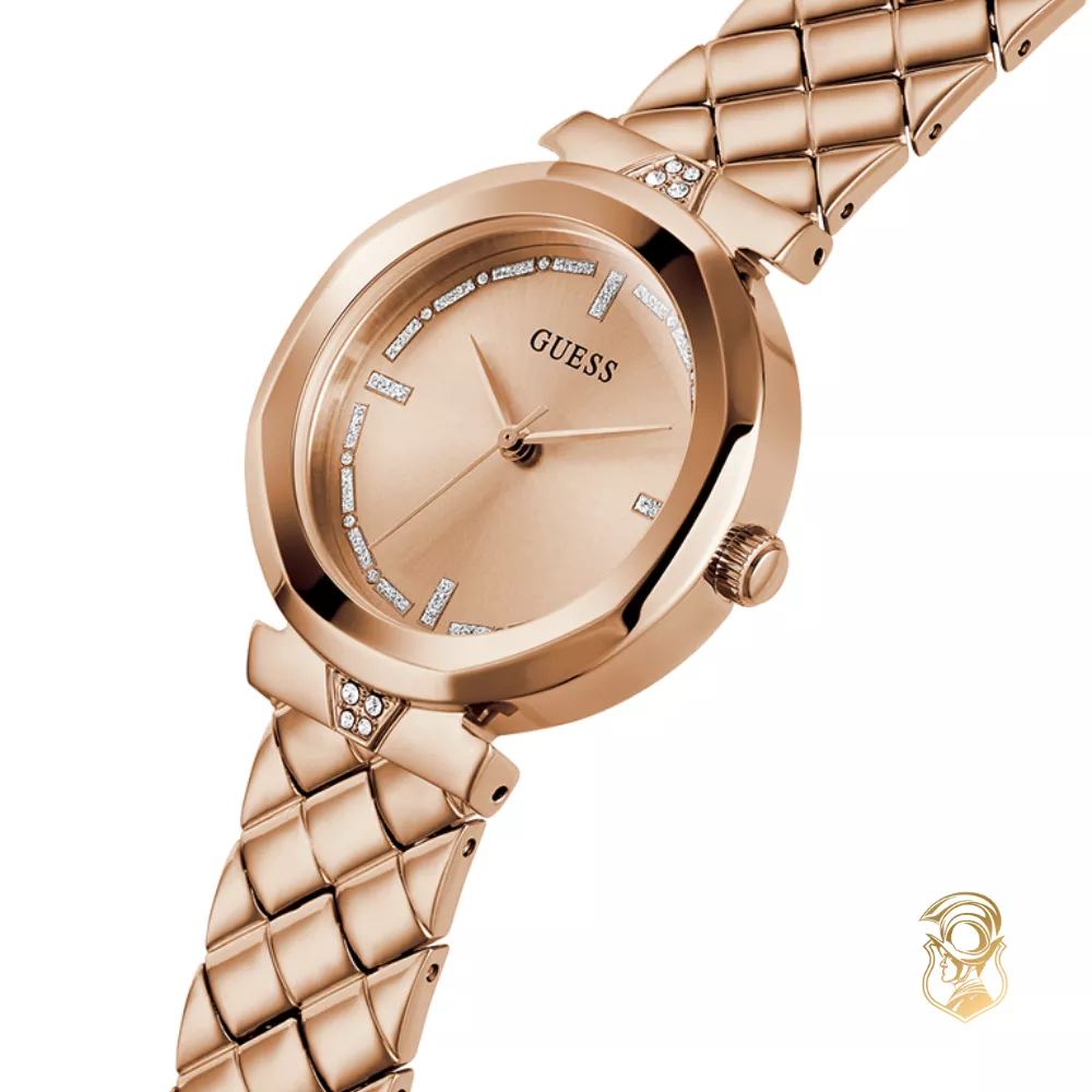 Guess Ladies Rose Gold Tone Analog Watch 34mm