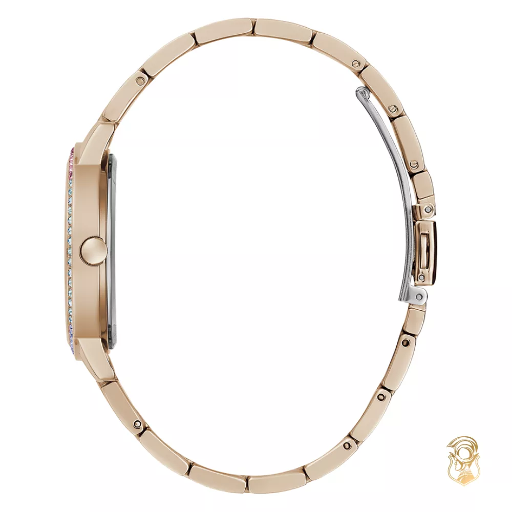 Guess Ladies Rose Gold Tone Date Watch 34mm