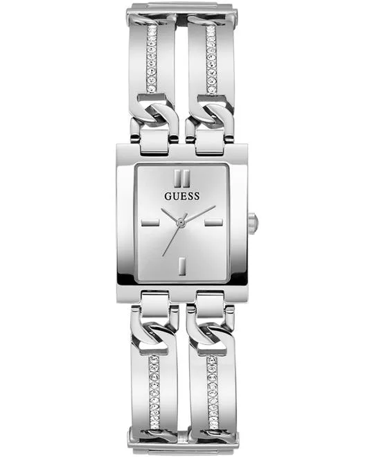 Guess Ladies Silver Tone Analog Watch 24mm
