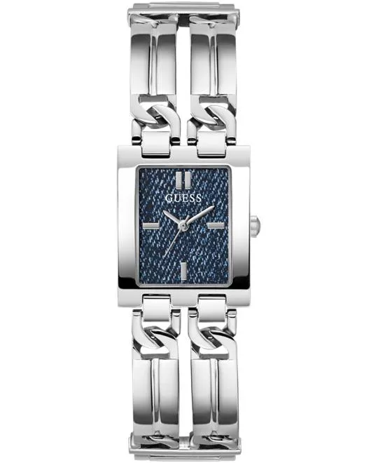 Guess Ladies Silver Tone Analog Watch 24mm