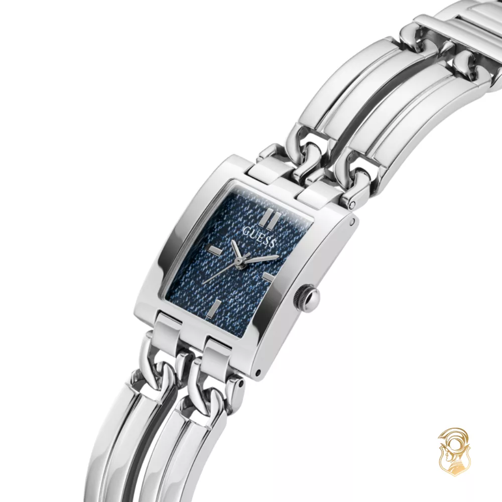 Guess Ladies Silver Tone Analog Watch 24mm