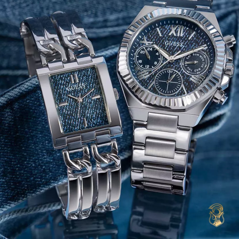 Guess Ladies Silver Tone Analog Watch 24mm