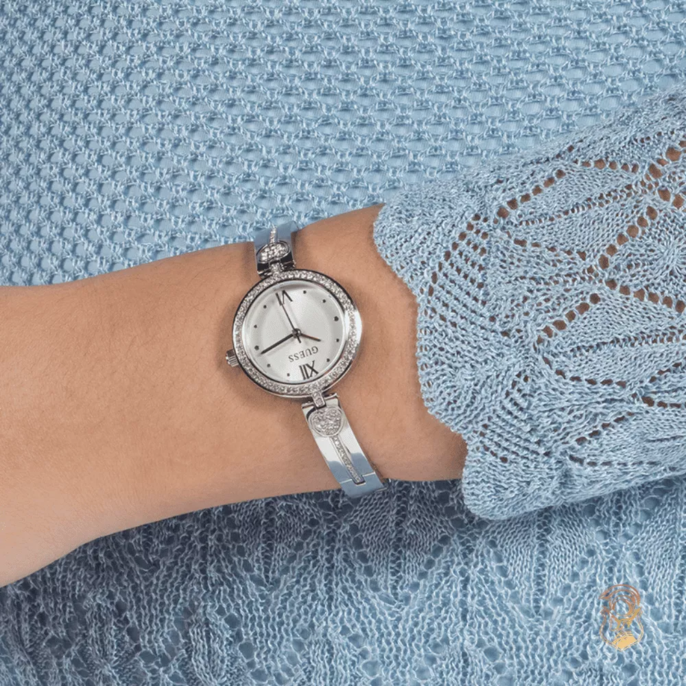 Guess Ladies Silver Tone Analog Watch 27mm