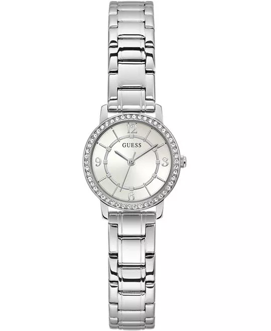 Guess Ladies Silver Tone Analog Watch 28mm