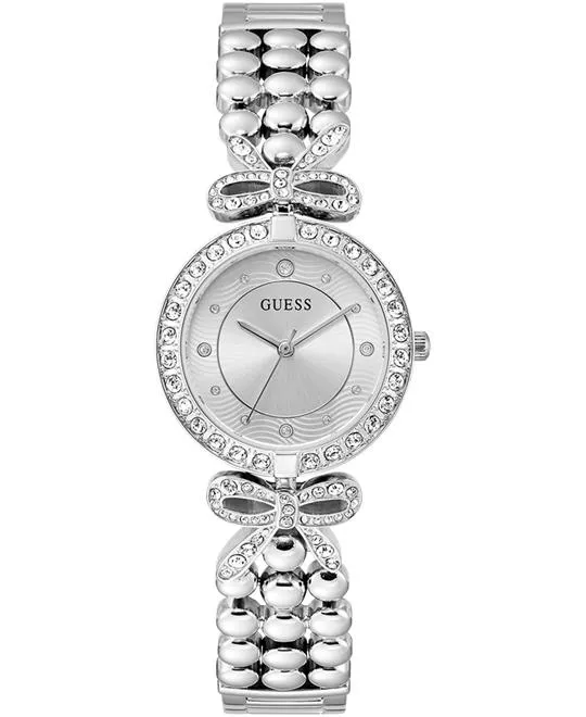 Guess Ladies Silver Tone Analog Watch 30mm