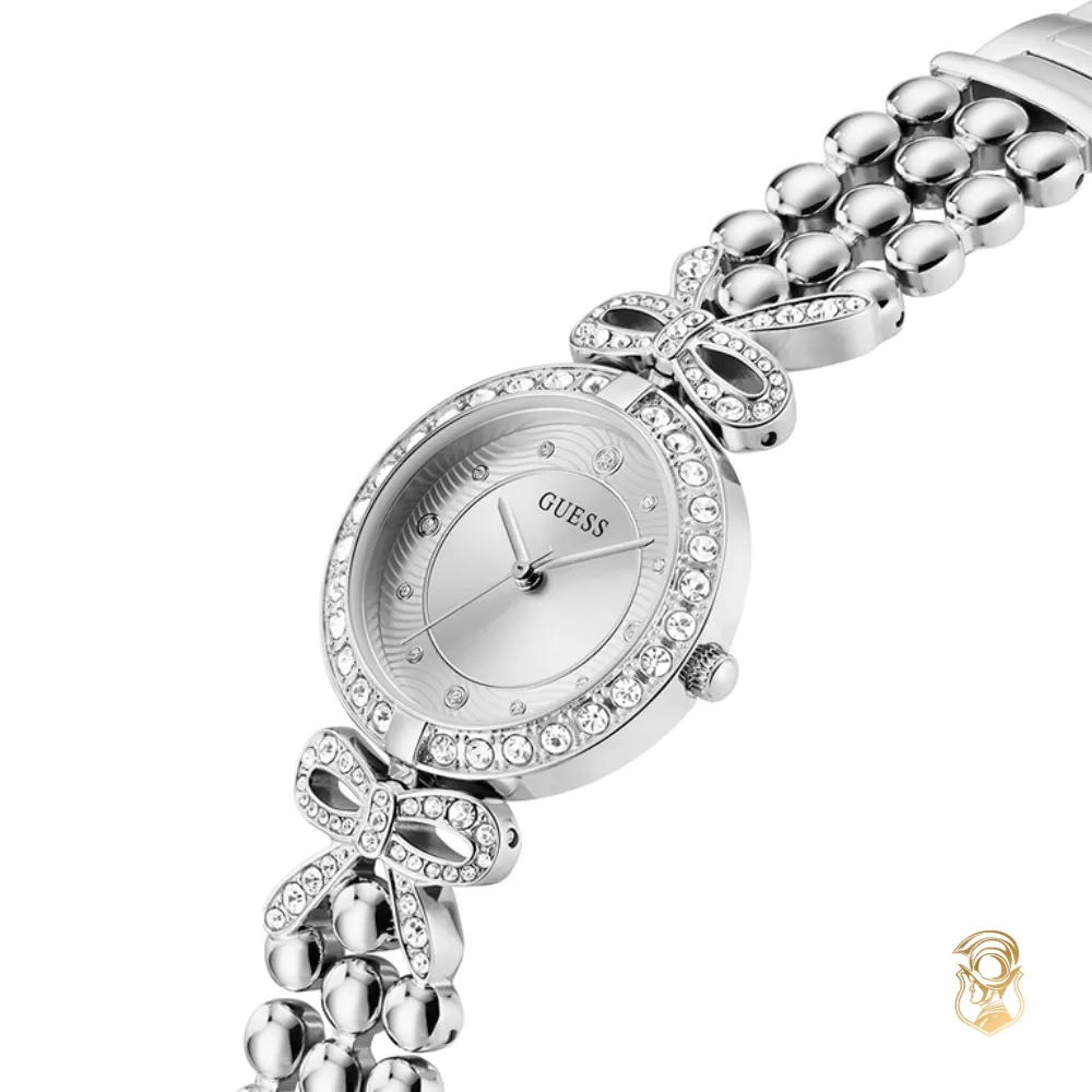 Guess Ladies Silver Tone Analog Watch 30mm